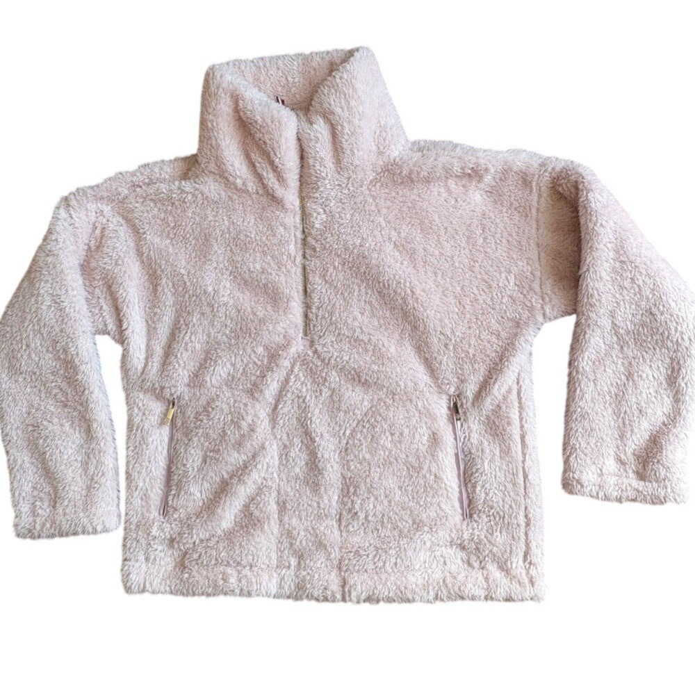 Vintage Tommy Hilfiger Womens‎ Sherpa Fleece Quarter-Zip Jacket Size M Pink